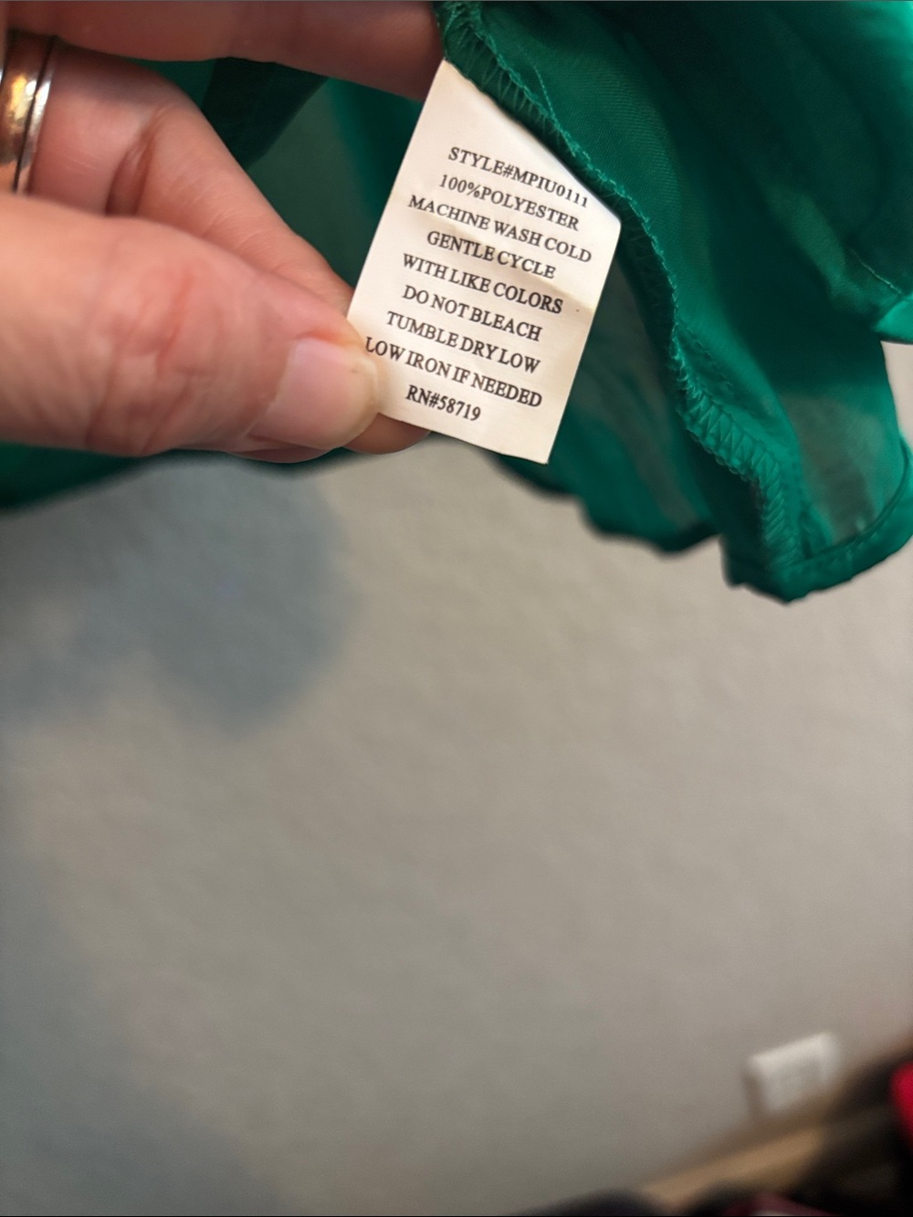 Notations Emerald Green Ruffled Sleeve Blouse - Picture 7 of 7